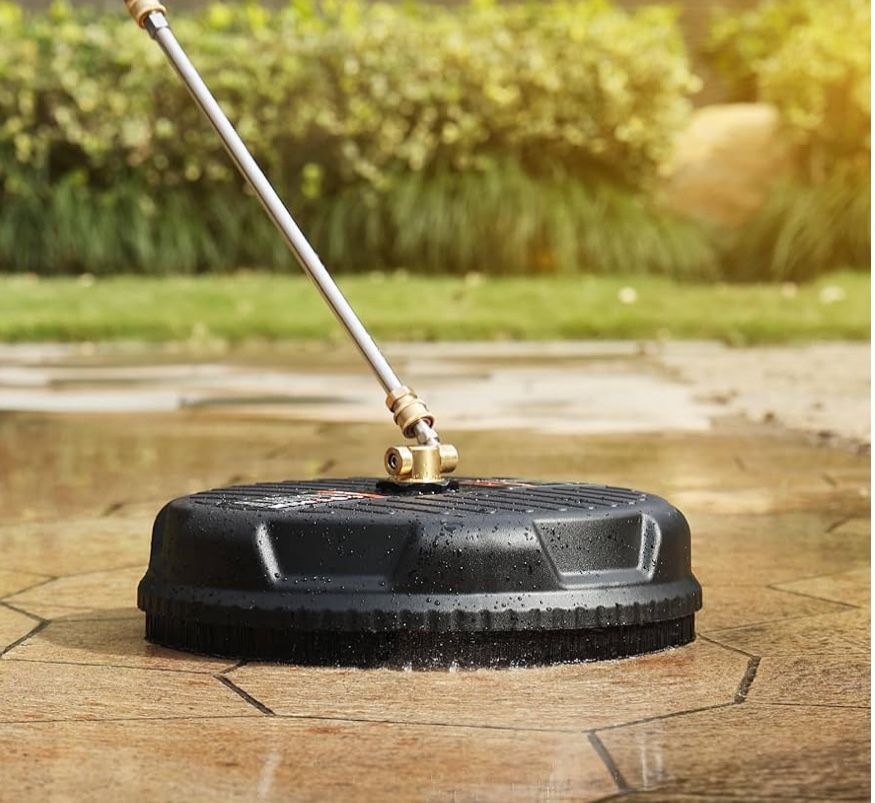 15 INCH PRESSURE WASHER SURFACE CLEANER ATTACHMENT • The 15" surface cleaner is much more efficient than normal pressure washer spraying nozzle. • Fle