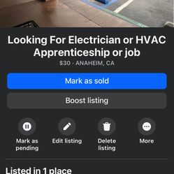Looking For Electrician or HVAC Apprenticeship or job