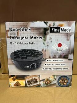 18-Hole Electric Takoyaki Maker, Nonstick, 700W <BRAND NEW>