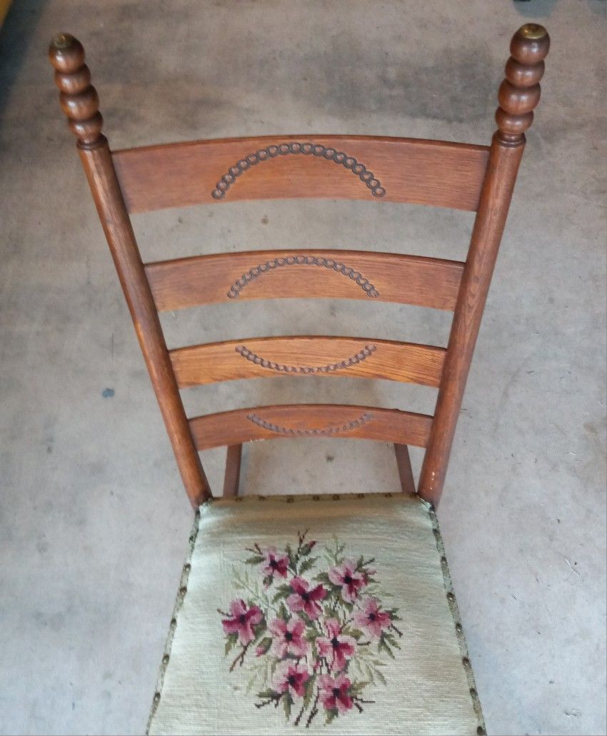 Antique  Ladder-Back  Rocking Chair