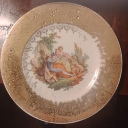 Edgewood China 22kt Gold  "Courting Scene"