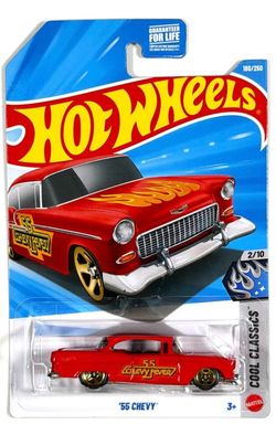 Hot Wheels Red 55 Chevy Cool Classics #180