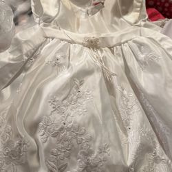 Baptize Dress With Cape Xl Fits 7-12 Months Baby