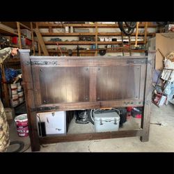 Cali King Wood Bed frame with boxes 