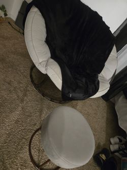 Papasan Chair with Ottoman