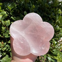 Rose Quartz Large Flower Bowl