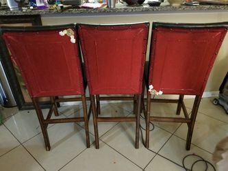3 custom bar stools