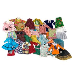 Vintage Mattel/ Mixed Doll Clothing Lot Dozens of Dresses and Accessories