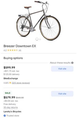 Breezer bicycle Caifornia Edtion 7 Speed Cruiser Hybrid