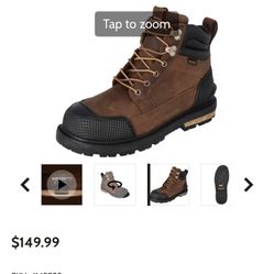 Red Head Toe Steel Boots