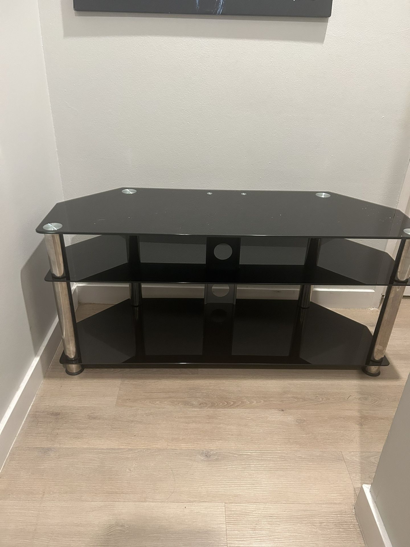 Black Glass Tv Stand 