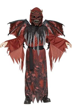 Kids Winged Demon Halloween Costume Sz Medium (8-10) Brand New 