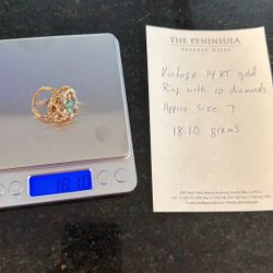 14 KT Gold With 10 Diamonds 