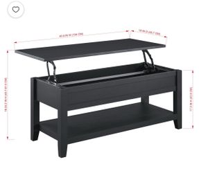 Mainstays Lift-Top Coffee Table with Hidden Storage and Storage Shelf, Blackwood Finish