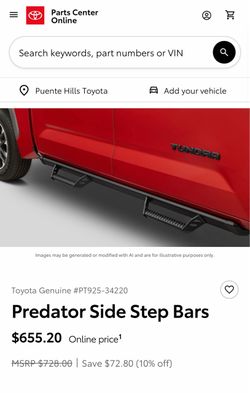 Toyota Tundra Predator Side Step Bars