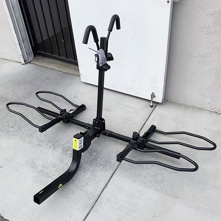 (NEW) $129 KAC 2-Bike Rack for Car, SUV, Hatchback Mount - 2” Anti-Wobble Hitch, Heavy Duty Bicycle Carrier