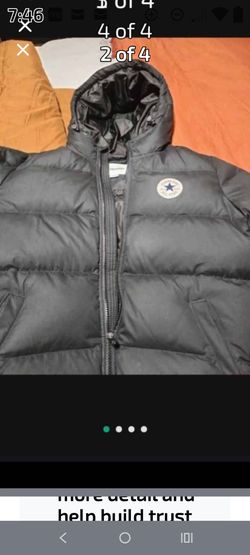 MEN'S PUFFER CONVERSE HOODED JACKET - SMALL / MEDIUM