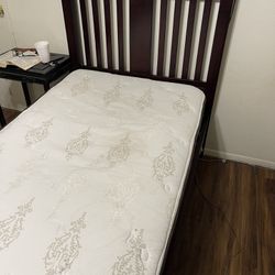 Twin size mattress and bed frame 