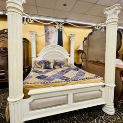 AICO By Michael Amini MONTE CARLO White Bed Set 5 Pcs - GA