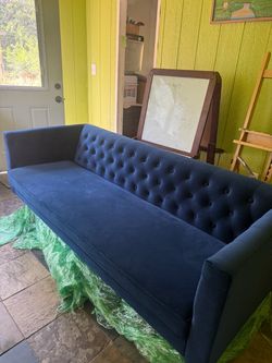 Suede sofa