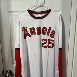 Los Angeles Angels Baseball Throwback Lightweight Long Sleeve Shirt XL SGA Giveaway.  Sponsored by Children’s Hospital.  Brand new only removed from p