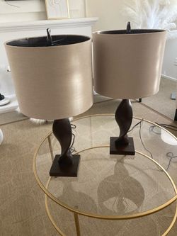 Unique Pier One Import Lamps (pair) with Original Shades