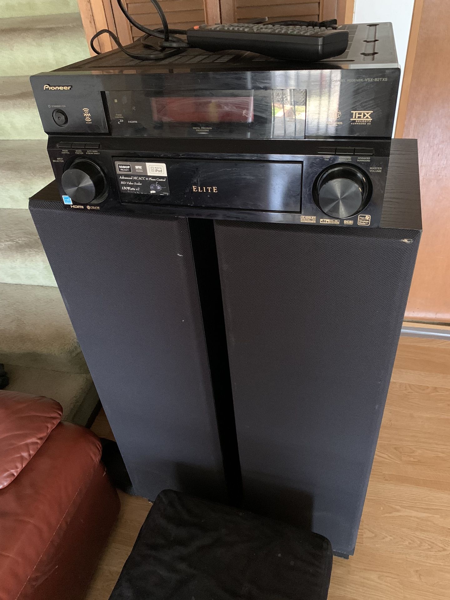 Combo JBL G500 Speakers & Pioneer elite Surround Sound Receiver