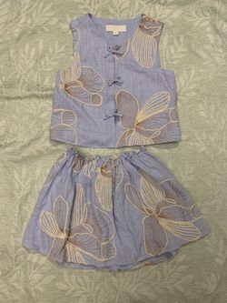 Girls Zara Skort And Vest Set Size 11-12