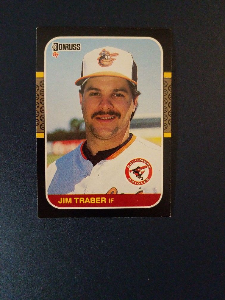 Jim Traber 1986 Leaf Baseball Card