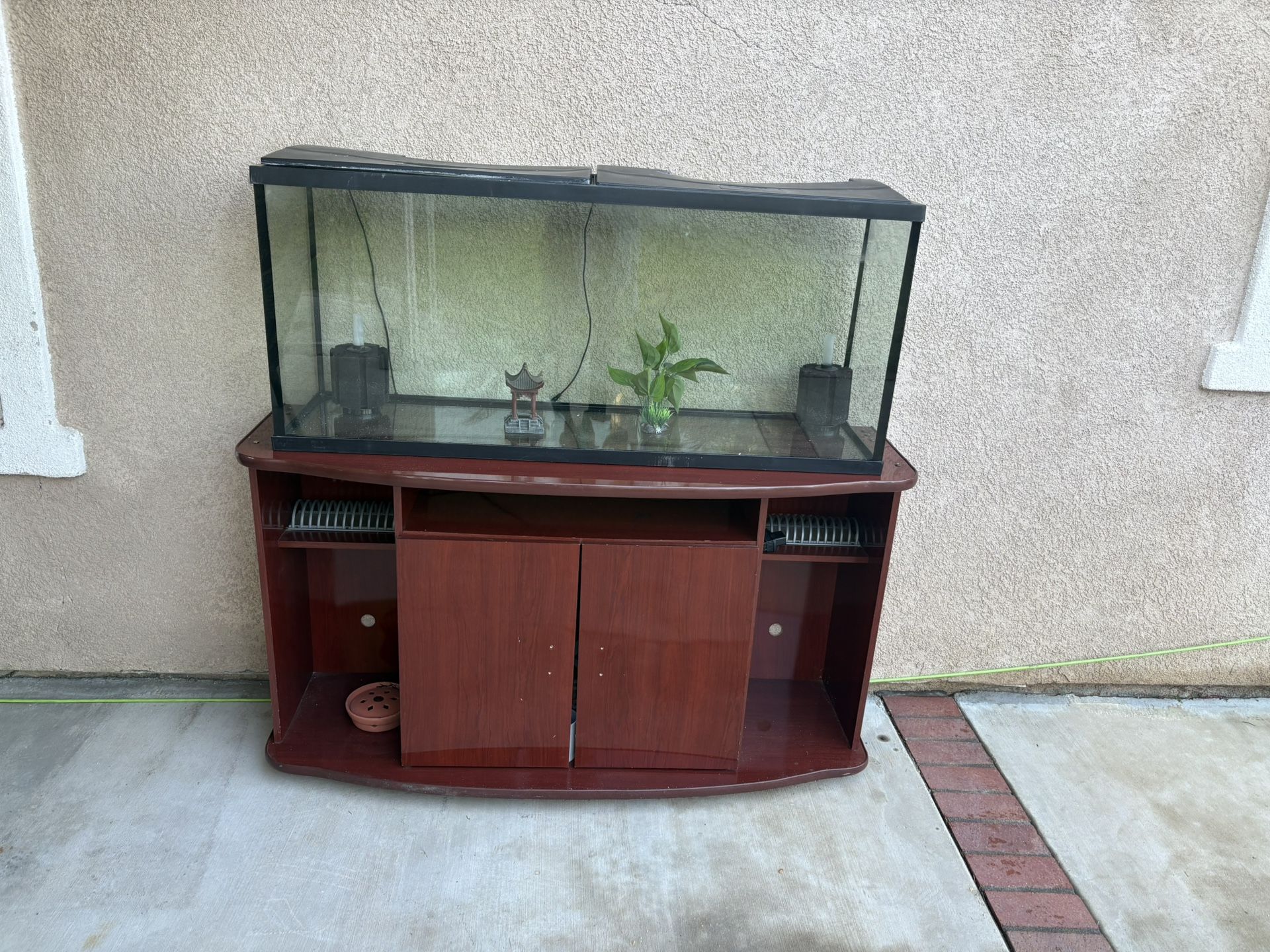 55 gallon Fish Tank, With Stand And Some Supply’s