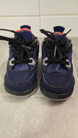 Jordan 4 Retro (TD) Loyal Blue Sneakers 2019 Size 5C Baby /Toddler Blue Black OO