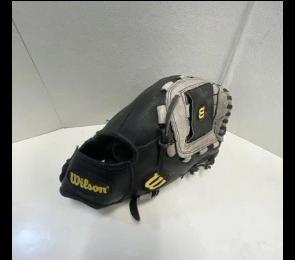Wilson A360 12" Youth Glove A03RB15 Genuine Leather Black/Gray RHT Right Hand