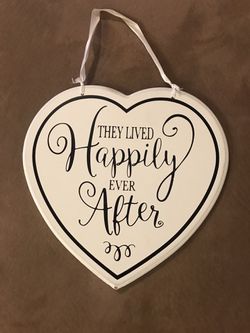 Wooden Heart Wedding Sign