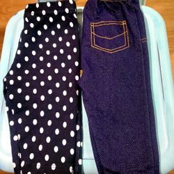 2 Pair Strecthy Tight Pants..fits 0 To 3 Month Old
