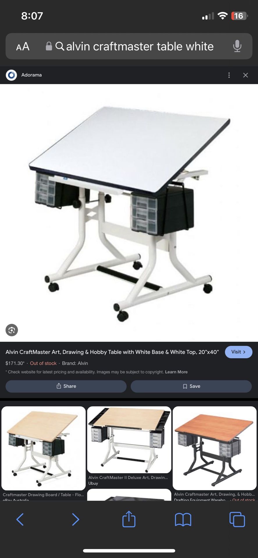 Alvin CraftMaster Art Table