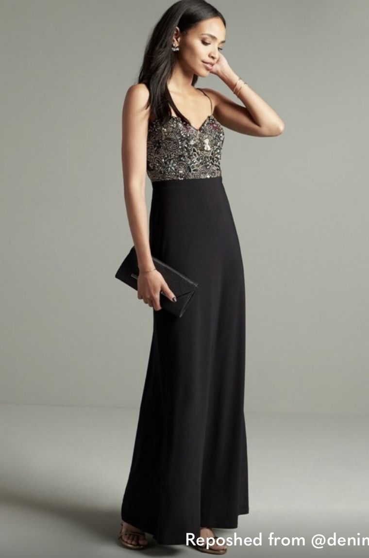 Adrianna Papell Sweetheart Gown with Beading (Black Tie Wedding Guest)