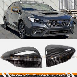 FULL DRY CARBON FIBER SIDE MIRROR COVER CAPS OVERLAY FOR 2022-2025 SUBARU WRX VB