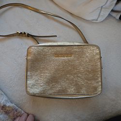 Michael Kors metallic gold purse