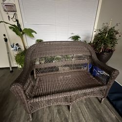 Wicker Bench
