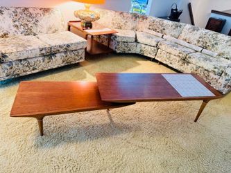Vintage Lane Cosmopolitan Mid-Century Modern Switchblade Tile Top Coffee Table