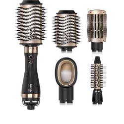 Nicebay Hair Dryer Brush Blow Dryer Brush in One, Hot Air Brush Set for Straightening/Drying/Curling, Oval Brush, Multi-Temperature Settings, Detachab