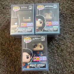 2026 SDCC EXCLUSIVE FUNKO POP Absolute SUPERMAN, BATMAN & WONDER WOMAN SEALEDNEW