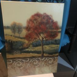 Painted canvas Fall picture