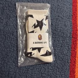 White Limited Edition Bape  Socks 