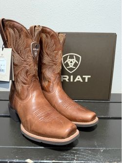 Ariat sport narrow square toe tan/brown boot