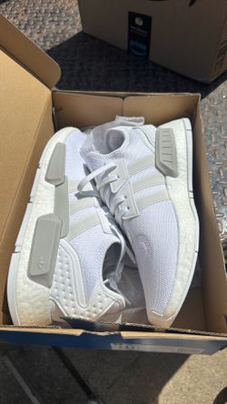 Nmd all white shoes