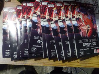 12 one piece time of battle sleeved booster packs sealed new tcg