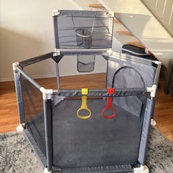 Baby Playpen, 50x50 Inch Playpen for Babies and Toddlers, Small Baby Play Yard, Indoor Outdoor Safety Activity Center Play Pen with Breathable Mesh an