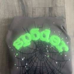 Slate Gray Sp5der Hoodie Size M