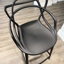 (2) Kartell Masters Stool Counter Height Black Authentic 